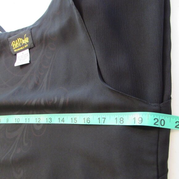 Bob Mackie Wearable Art Lined Abstract Floral Blouse Small - Picture 15 of 16